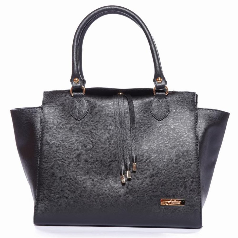 Bassira Black Italian Leather Handbag
